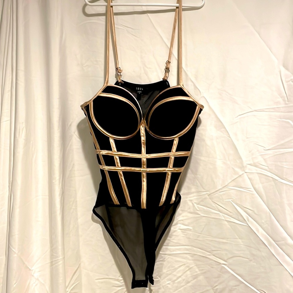 Black and Gold body suit